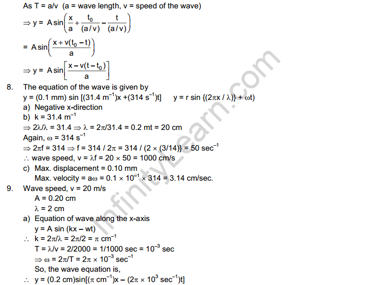 Wave Motion and Waves on String HC Verma Concepts of Physics Solutions