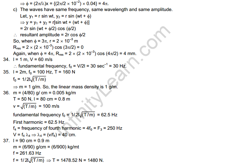 Wave Motion and Waves on String HC Verma Concepts 