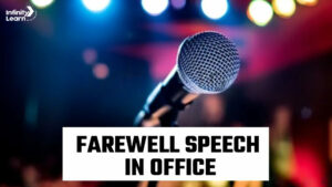 Farewell speech in office