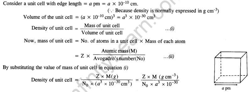 NCERT Solutions For Class 12 Chemistry Chapter 1 The Solid State Exercises Q5.1