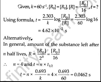 NCERT Solutions For Class 12 Chemistry Chapter 4 Chemical Kinetics Exercises Q16