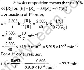 NCERT Solutions For Class 12 Chemistry Chapter 4 Chemical Kinetics Exercises Q19