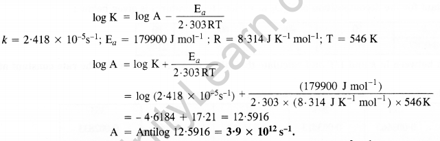 NCERT Solutions For Class 12 Chemistry Chapter 4 Chemical Kinetics Exercises Q23
