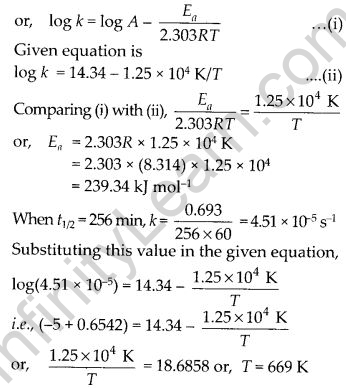 NCERT Solutions For Class 12 Chemistry Chapter 4 Chemical Kinetics Exercises Q27.1
