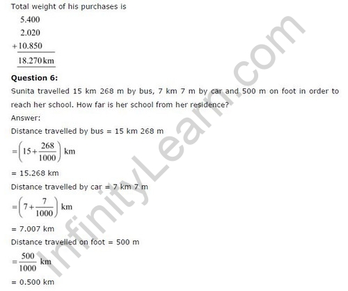 NCERT Solutions For Class 6 Maths Decimals Exercise 8.5 Q6