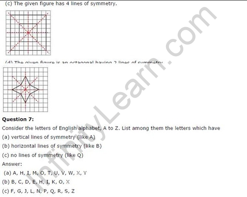 NCERT Solutions For Class 6 Maths Symmetry Exercise 13.2 Q13