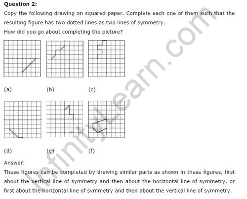 NCERT Solutions For Class 6 Maths Symmetry Exercise 13.3 Q3
