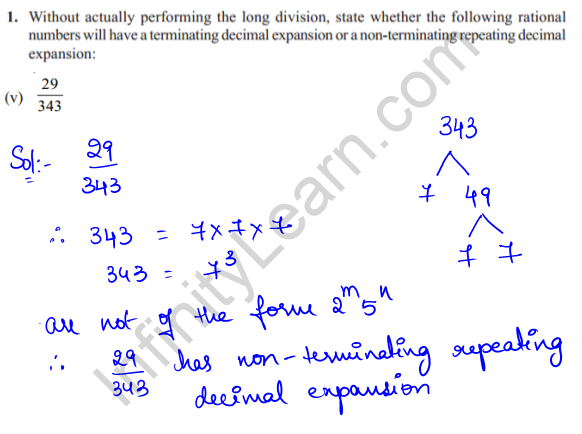 NCERT Solutions for Class 10 Chapter 1 Real numbers Ex 1.4 Q1 v