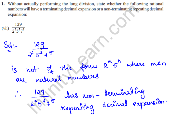 NCERT Solutions for Class 10 Chapter 1 Real numbers Ex 1.4 Q1 vii