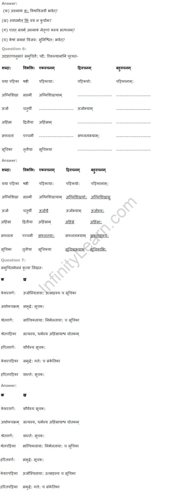 NCERT Solutions for Class 7th Sanskrit Chapter 8 त्रिवर्ण ध्वज 2