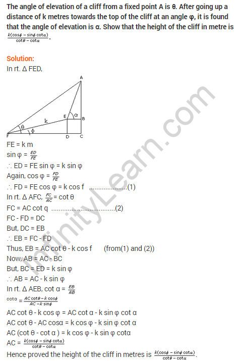 Some-Applications-of-Trigonometry-CBSE-Class-10-Maths-Extra-Questions-11