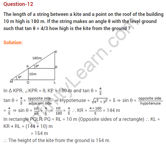 Some-Applications-of-Trigonometry-CBSE-Class-10-Maths-Extra-Questions-12