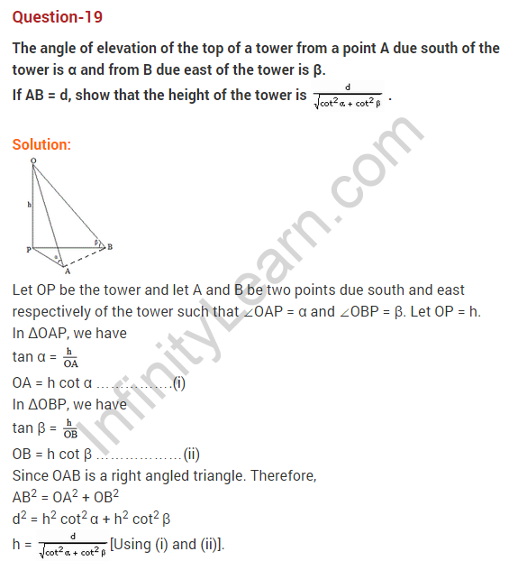 Some-Applications-of-Trigonometry-CBSE-Class-10-Maths-Extra-Questions-19