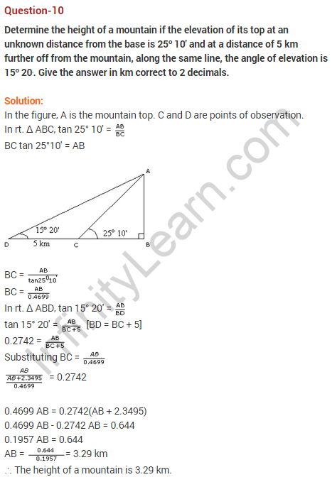 Some-Applications-of-Trigonometry-CBSE-Class-10-Maths-Extra-Questions-10