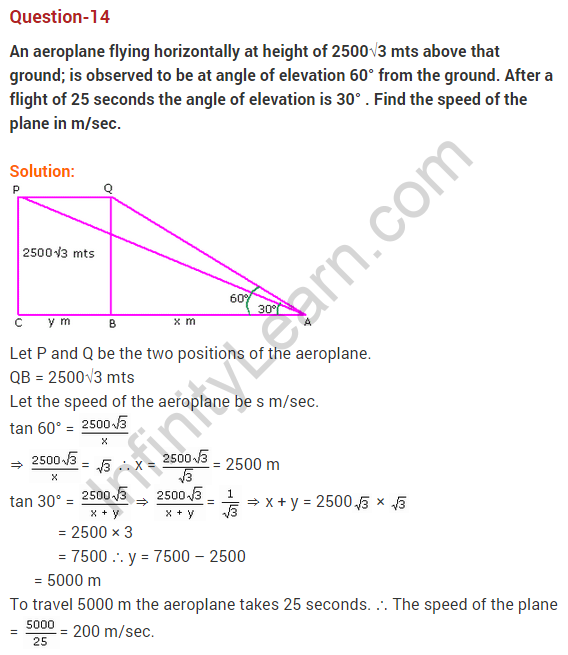Some-Applications-of-Trigonometry-CBSE-Class-10-Maths-Extra-Questions-14