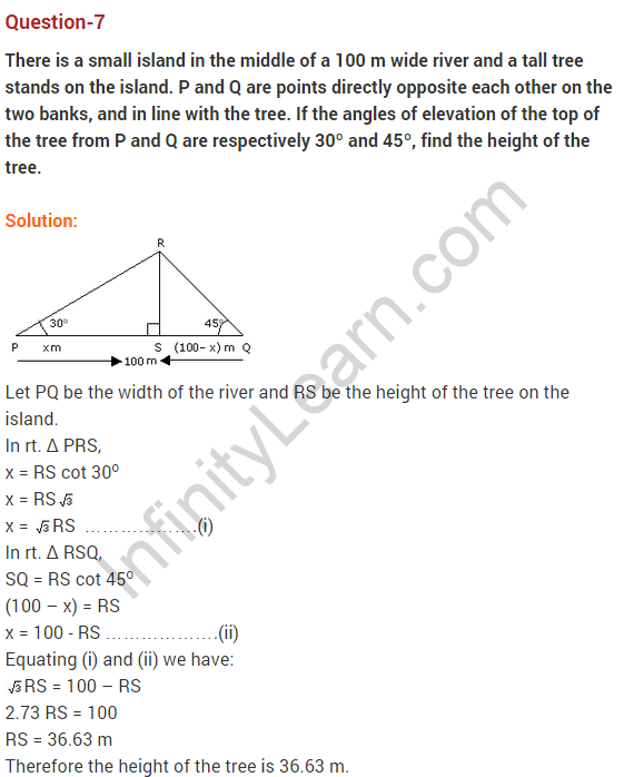 Some-Applications-of-Trigonometry-CBSE-Class-10-Maths-Extra-Questions-7