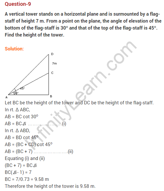 Some-Applications-of-Trigonometry-CBSE-Class-10-Maths-Extra-Questions-9