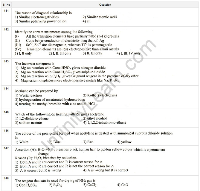 EAMCET Model Paper 02 Infinity Learn by Sri Chaitanya
