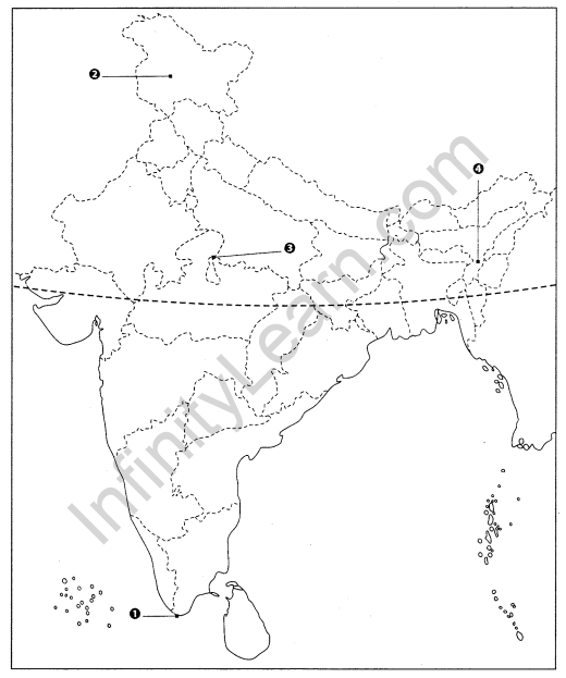 Class 10 Geography Map Work Chapter 7 Lifelines of National Economy Q1
