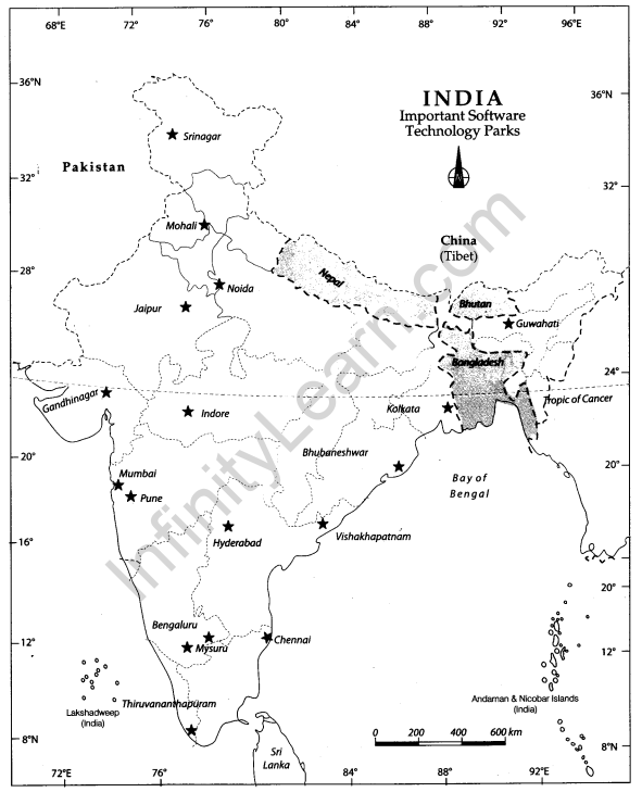 Class 10 Geography Map Work Chapter 6 Manufacturing Industries 3