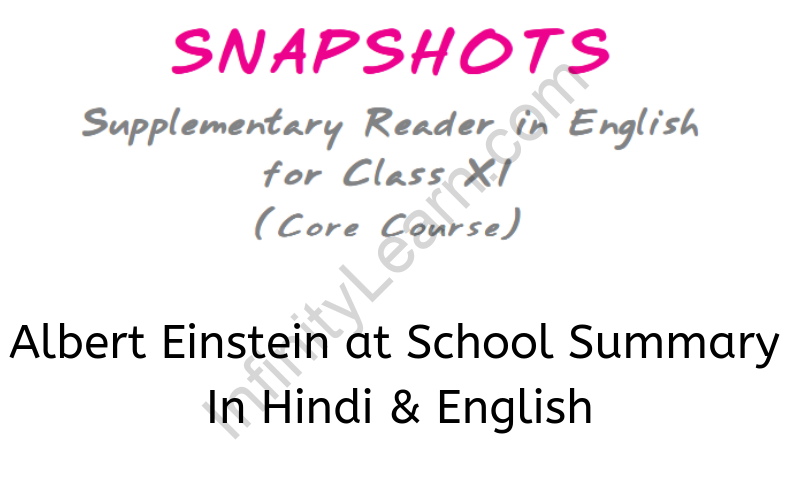 Albert Einstein at School Summary Class 11 English