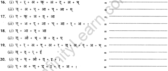 CBSE Class 11 Sanskrit वर्तनी 12