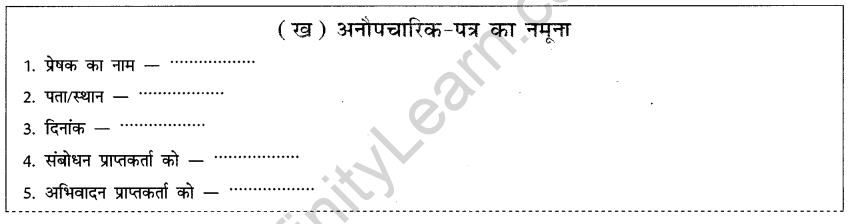 CBSE Class 12 Hindi कार्यालयी पत्र Q2.1