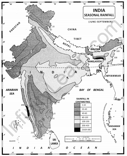 Class 11 Geography NCERT Solutions Chapter 4 Climate Map Skills Q6