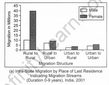 Class 12 Geography NCERT Solutions Chapter 2 Migration Types, Causes and Consequences Graph Based Questions Q1