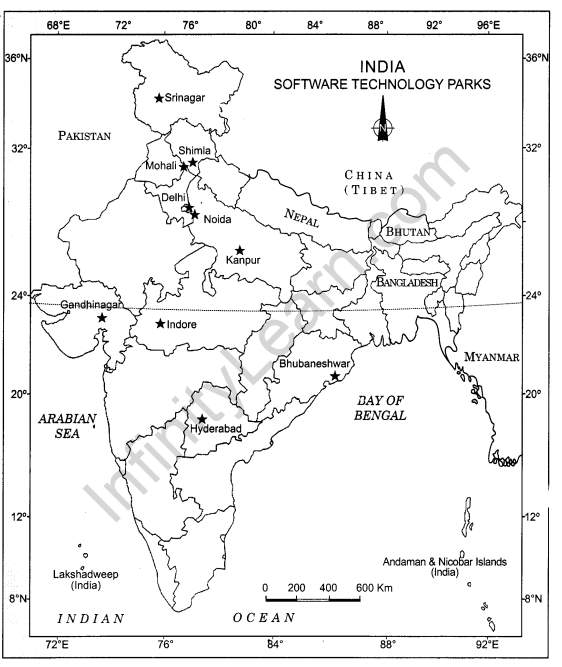 Class 12 Geography NCERT Solutions Chapter 8 Manufacturing Industries Map Based Questions Q3