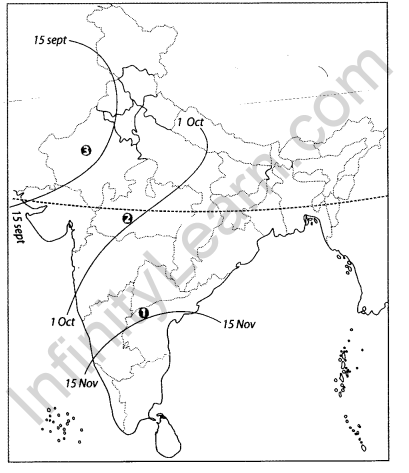 Class 9 Geography Map Work Chapter 4 Climate a1.1