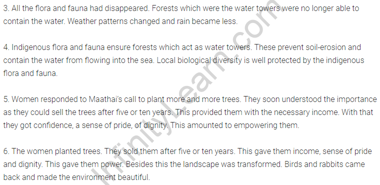 NCERT Solutions for Class 10 English Main Course Book Unit 4 Environment Chapter 2 Heroes of the Environment Q6.3