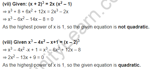 NCERT Solutions for Class 10 Maths Chapter 4 Quadratic Equations Ex 4.1 PDF Q1.2