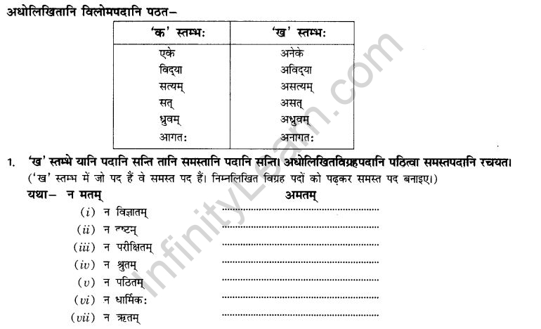 NCERT Solutions for Class 10th Sanskrit Chapter 3 Samasah 14