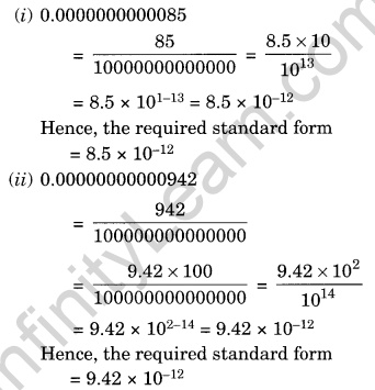 NCERT Solutions for Class 8 Maths Chapter 12 Exponents and Powers Ex 12.2 Q1