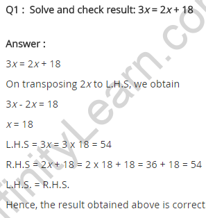 NCERT Solutions for Class 8 Maths Chapter 2 Linear Equations in One Variable Ex 2.3 q-1