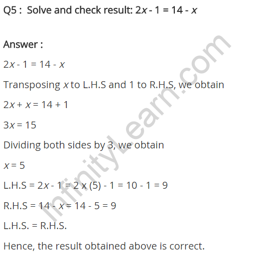 NCERT Solutions for Class 8 Maths Chapter 2 Linear Equations in One Variable Ex 2.3 q-5