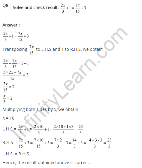 NCERT Solutions for Class 8 Maths Chapter 2 Linear Equations in One Variable Ex 2.3 q-8