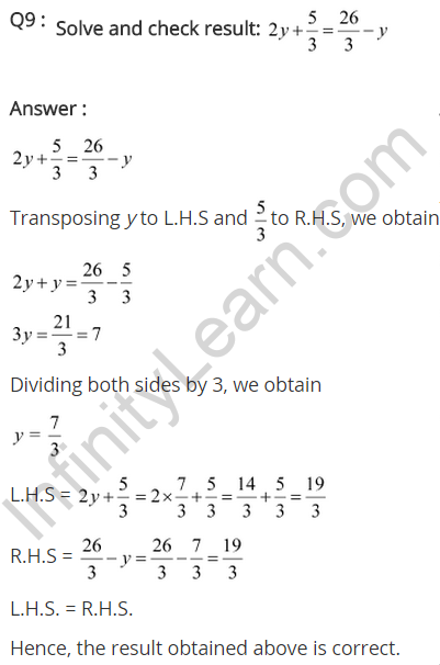 NCERT Solutions for Class 8 Maths Chapter 2 Linear Equations in One Variable Ex 2.3 q-9