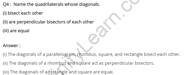 NCERT Solutions for Class 8 Maths Chapter 3 Understanding Quadrilaterals Ex 3.4 A 4