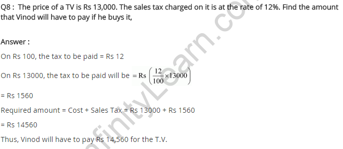NCERT Solutions for Class 8 Maths Chapter 8 Comparing Quantities Ex 8.2 q-8