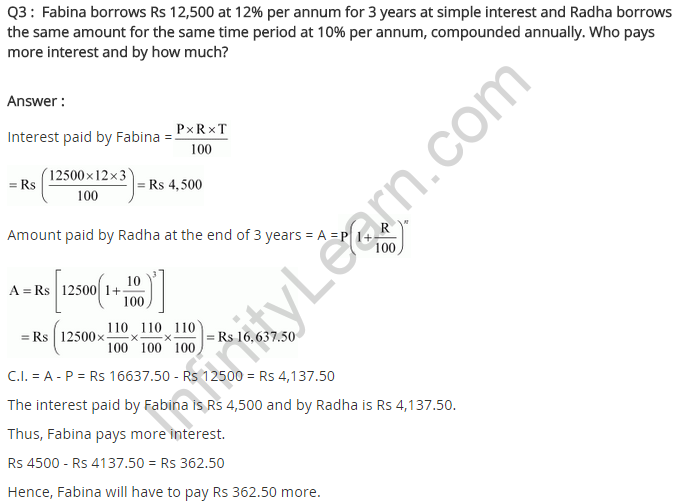 NCERT Solutions for Class 8 Maths Chapter 8 Comparing Quantities Ex 8.3 q-3
