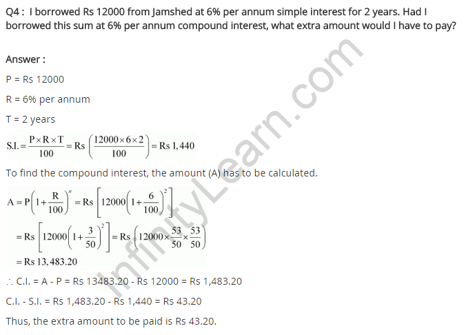 NCERT Solutions for Class 8 Maths Chapter 8 Comparing Quantities Ex 8.3 q-4