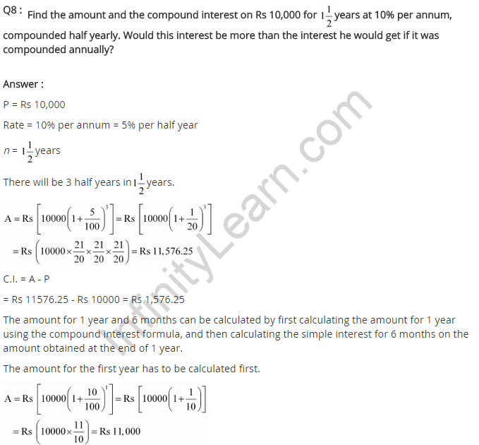 NCERT Solutions for Class 8 Maths Chapter 8 Comparing Quantities Ex 8.3 q-8
