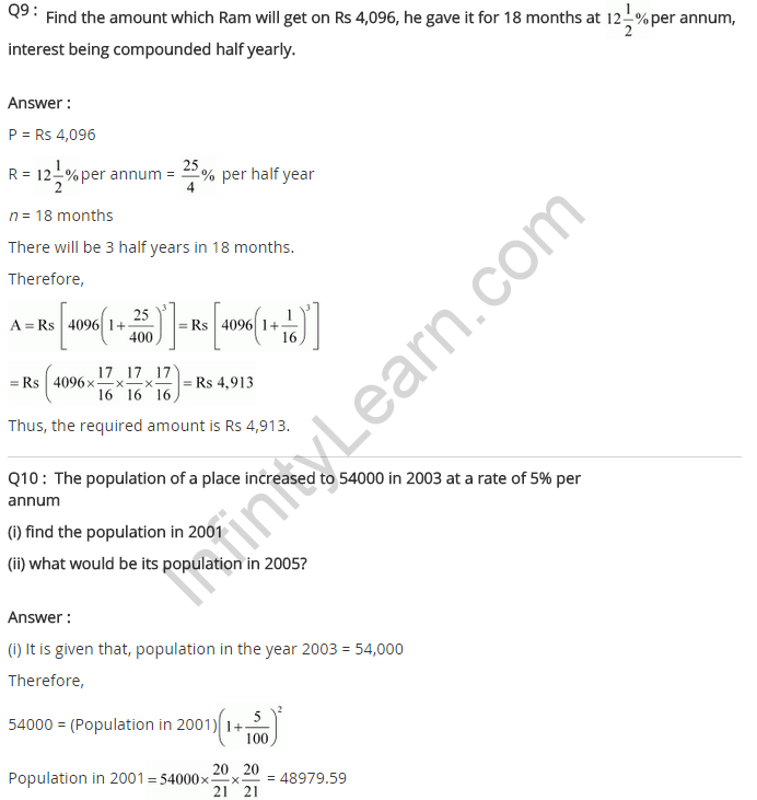 NCERT Solutions for Class 8 Maths Chapter 8 Comparing Quantities Ex 8.3 q-9