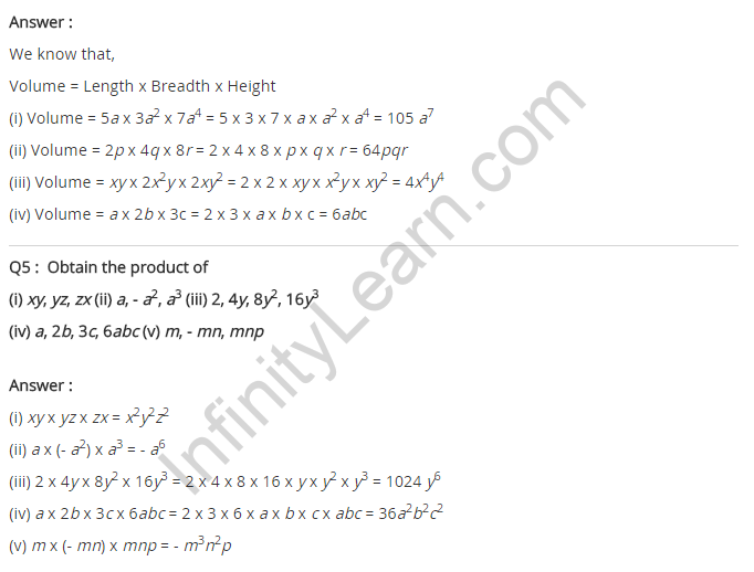 NCERT Solutions for Class 8 Maths Chapter 9 Algebraic Expressions and Identities Ex 9.2 q-4