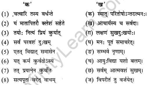 NCERT Solutions for Class 8 Sanskrit Chapter 10 नीतिनवनीतम् Q5