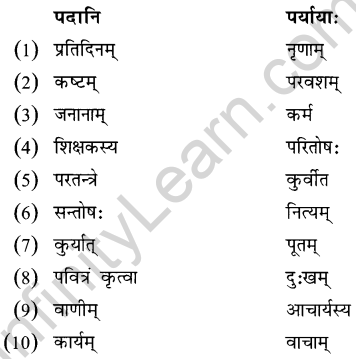 NCERT Solutions for Class 8 Sanskrit Chapter 10 नीतिनवनीतम् Q6