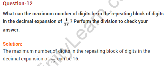 NCERT Solutions for Class 9 Maths Chapter 1 Number Systems Ex 1.3 q12