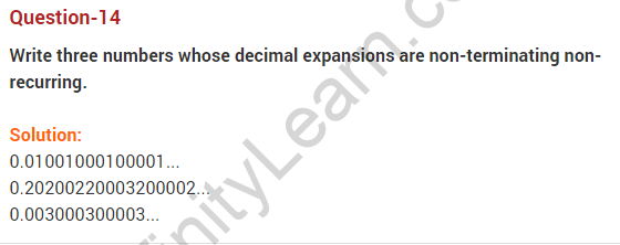 NCERT Solutions for Class 9 Maths Chapter 1 Number Systems Ex 1.3 q14